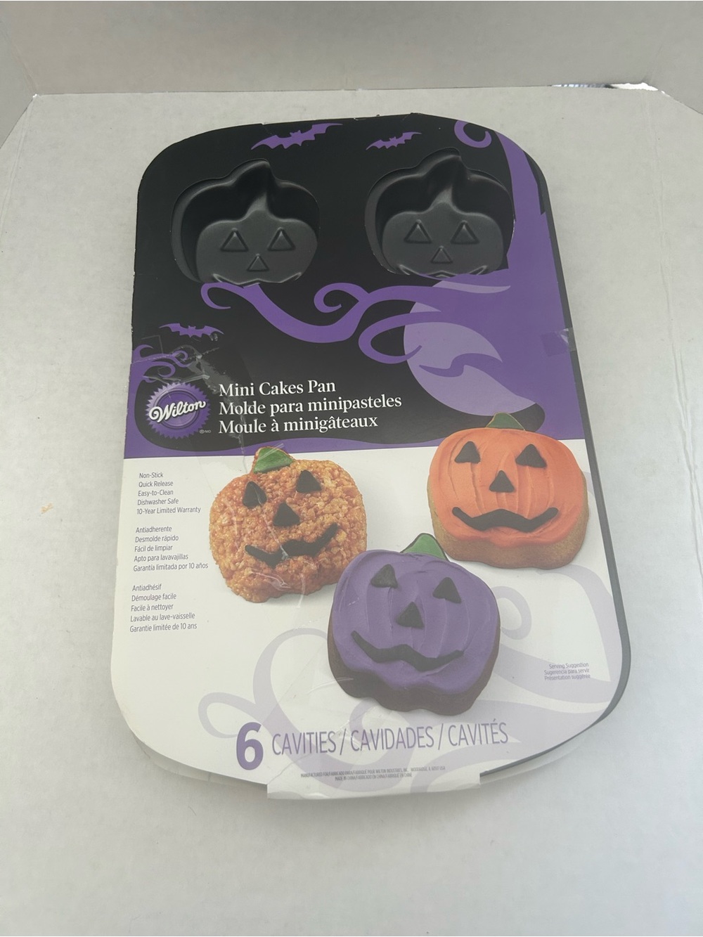 Wilton Jack O’Lantern Pumpkin Mini Cakes Non Stick Pan/Mold 6 Molds NWWT